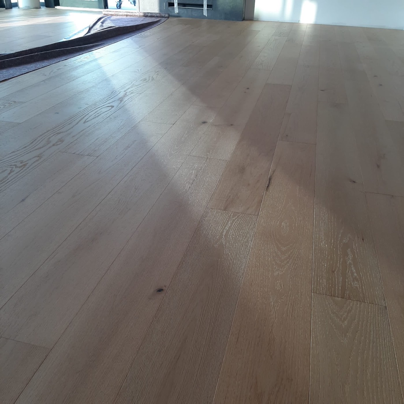 Dettaglio della venatura del legno illuminato dalla luce naturale